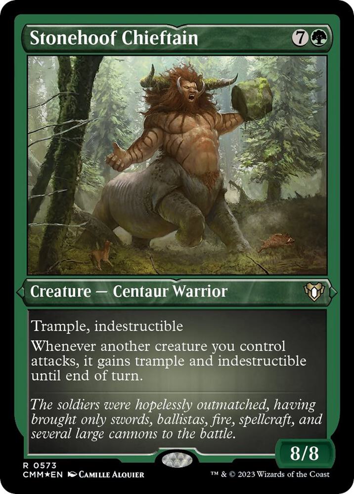 Stonehoof Chieftain (Foil Etched) 573 card from Commander Masters