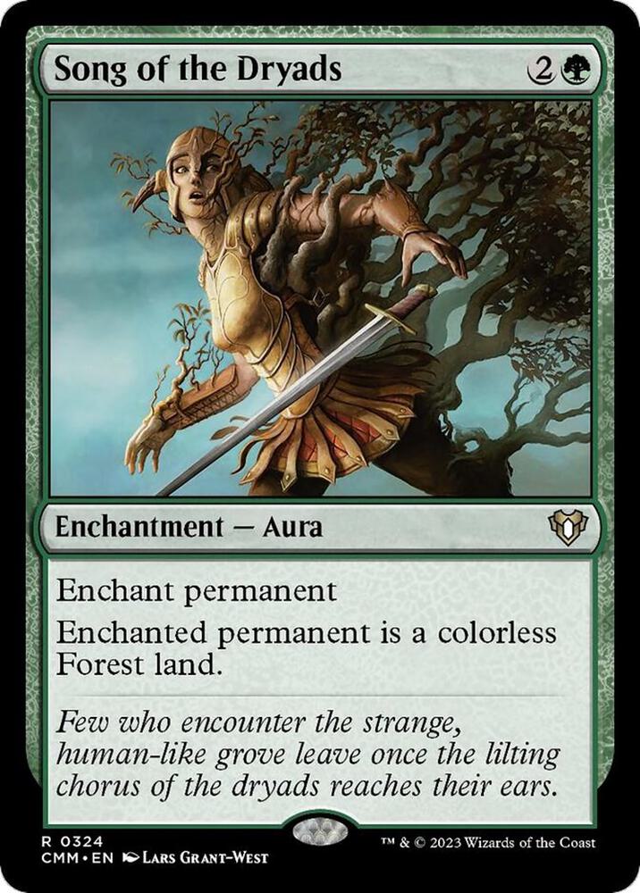 Song of the Dryads 324 card from Commander Masters
