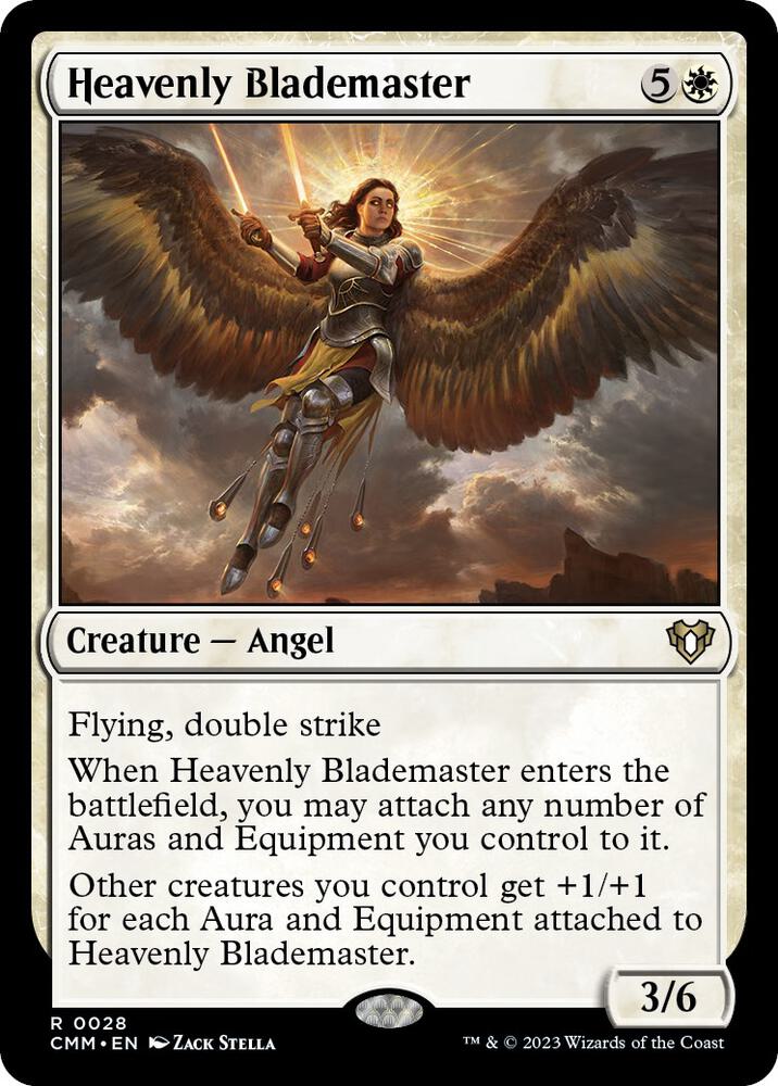 Heavenly Blademaster 28 card from Commander Masters