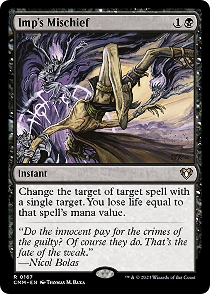 Imp's Mischief 167 card from Commander Masters