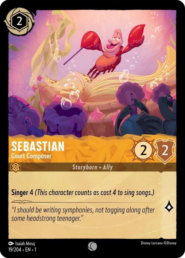 Sebastian - Court Composer 19/204 card from The First Chapter