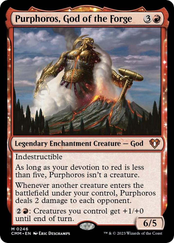 Purphoros, God of the Forge 246 card from Commander Masters