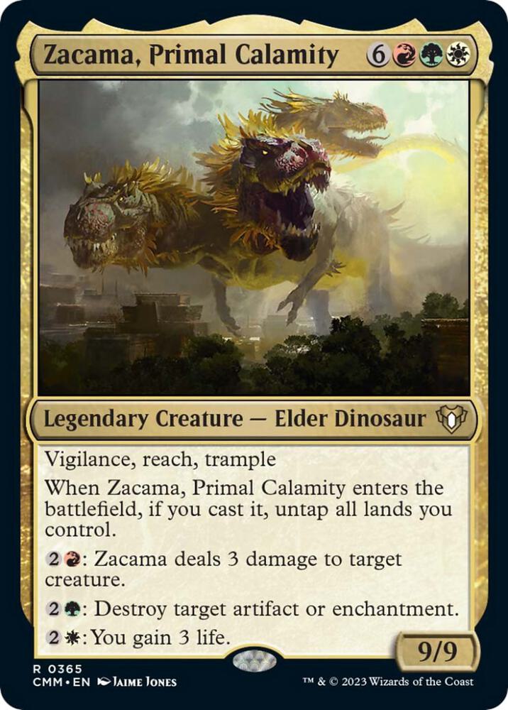 Zacama, Primal Calamity 365 card from Commander Masters