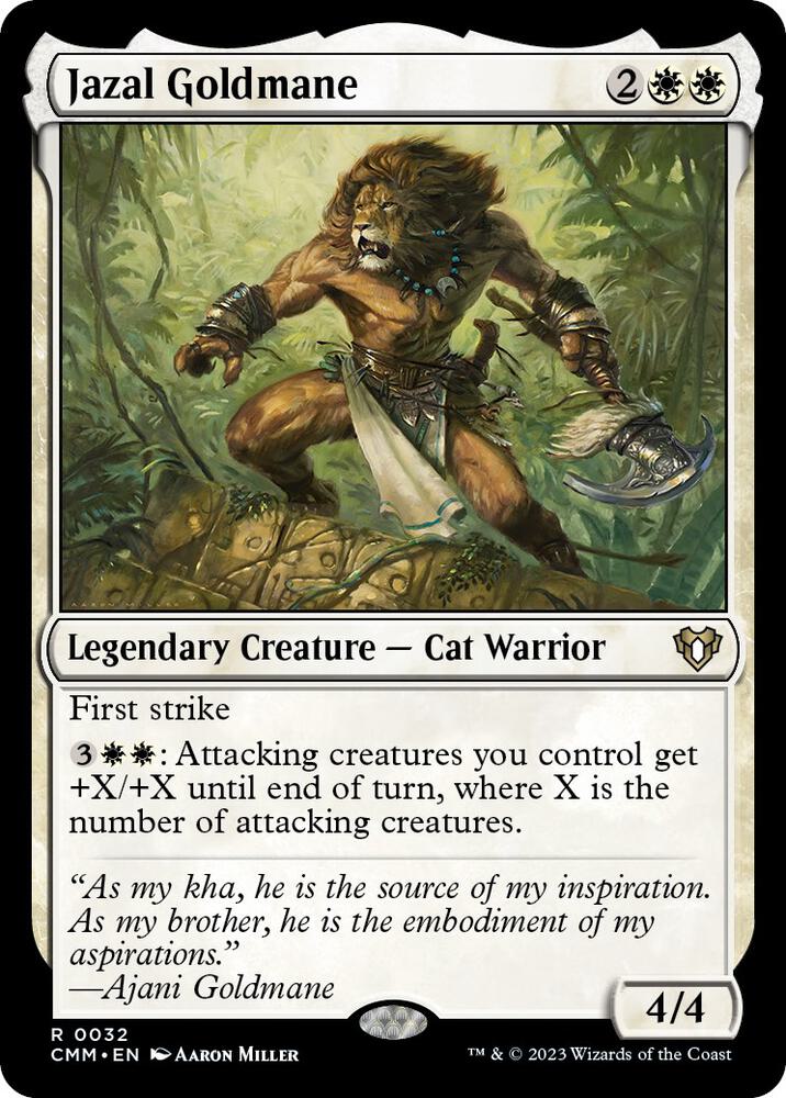 Jazal Goldmane 32 card from Commander Masters