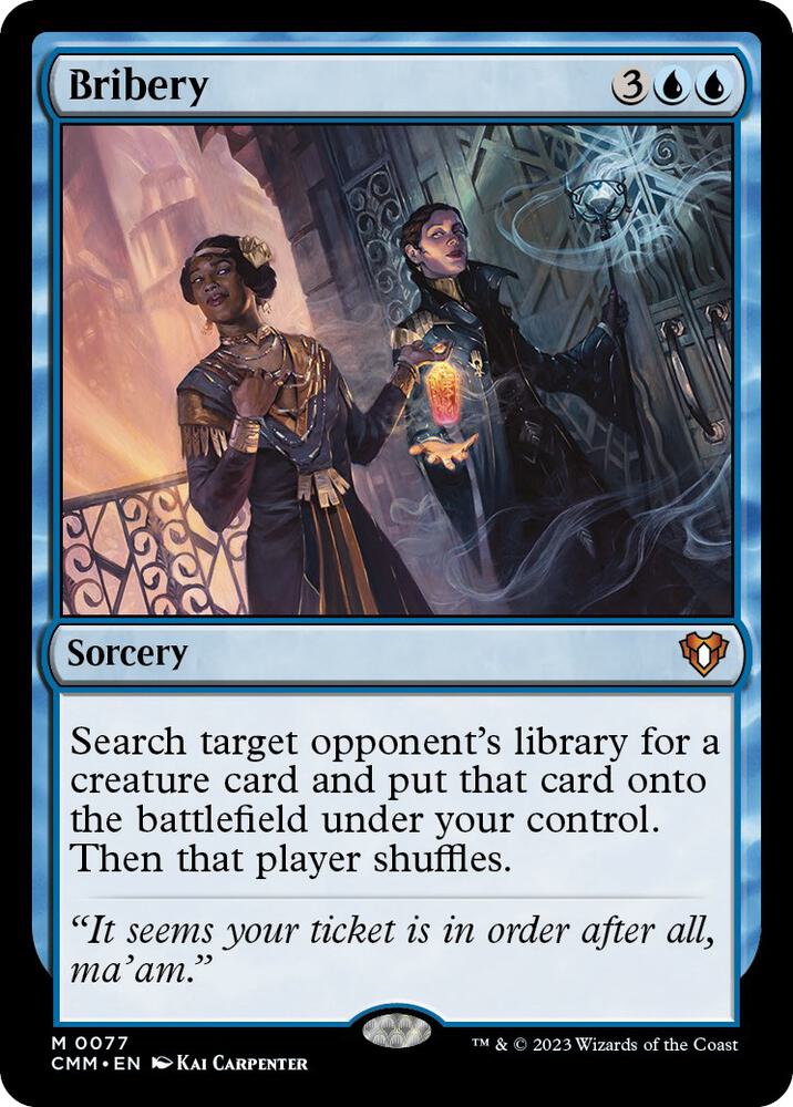 Bribery 77 card from Commander Masters