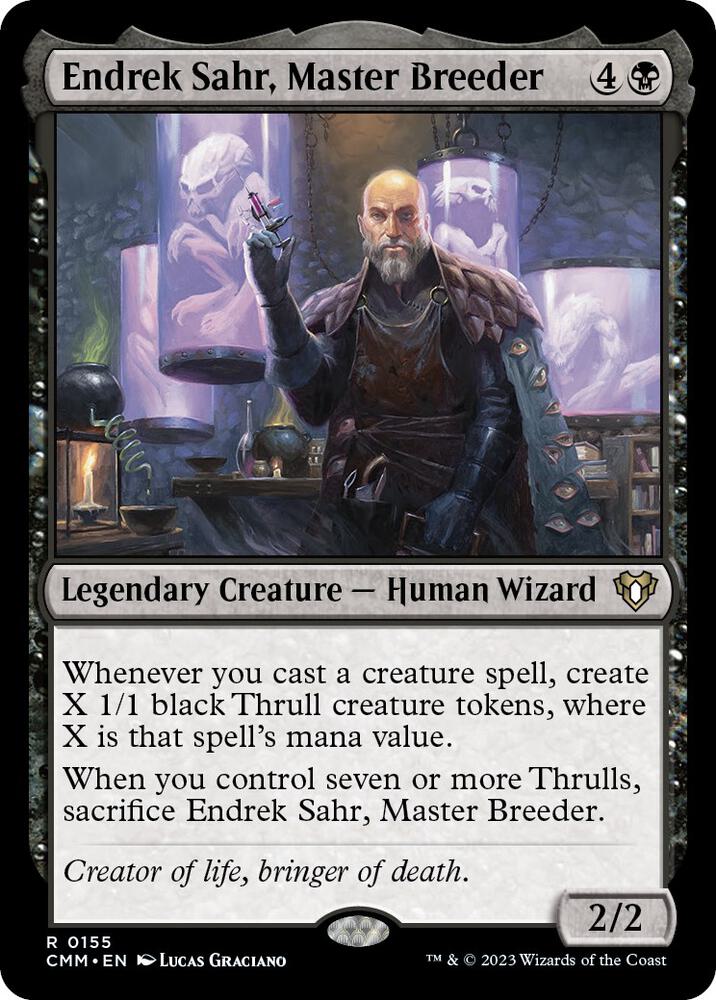 Endrek Sahr, Master Breeder 155 card from Commander Masters
