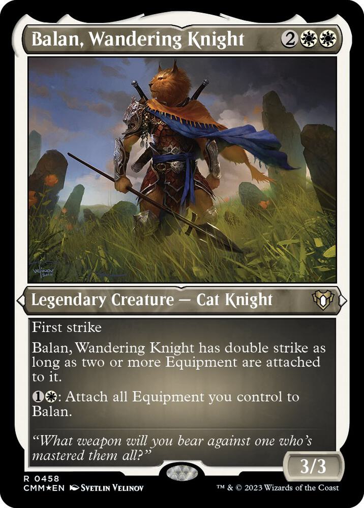 Balan, Wandering Knight (Foil Etched) 458 card from Commander Masters