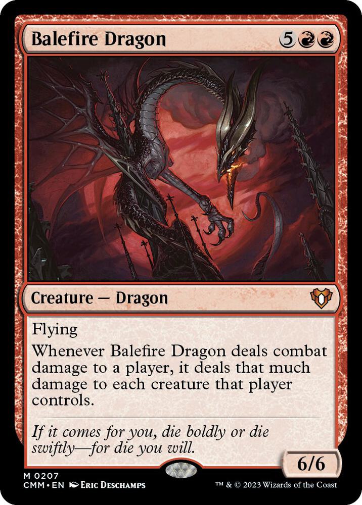 Balefire Dragon 207 card from Commander Masters