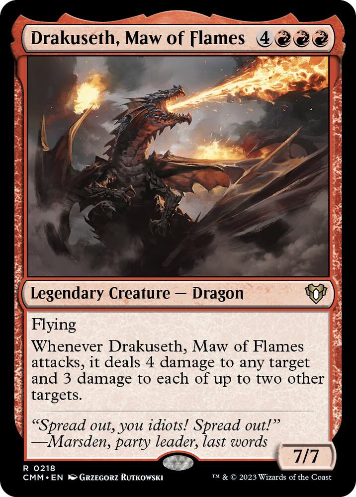 Drakuseth, Maw of Flames 218 card from Commander Masters