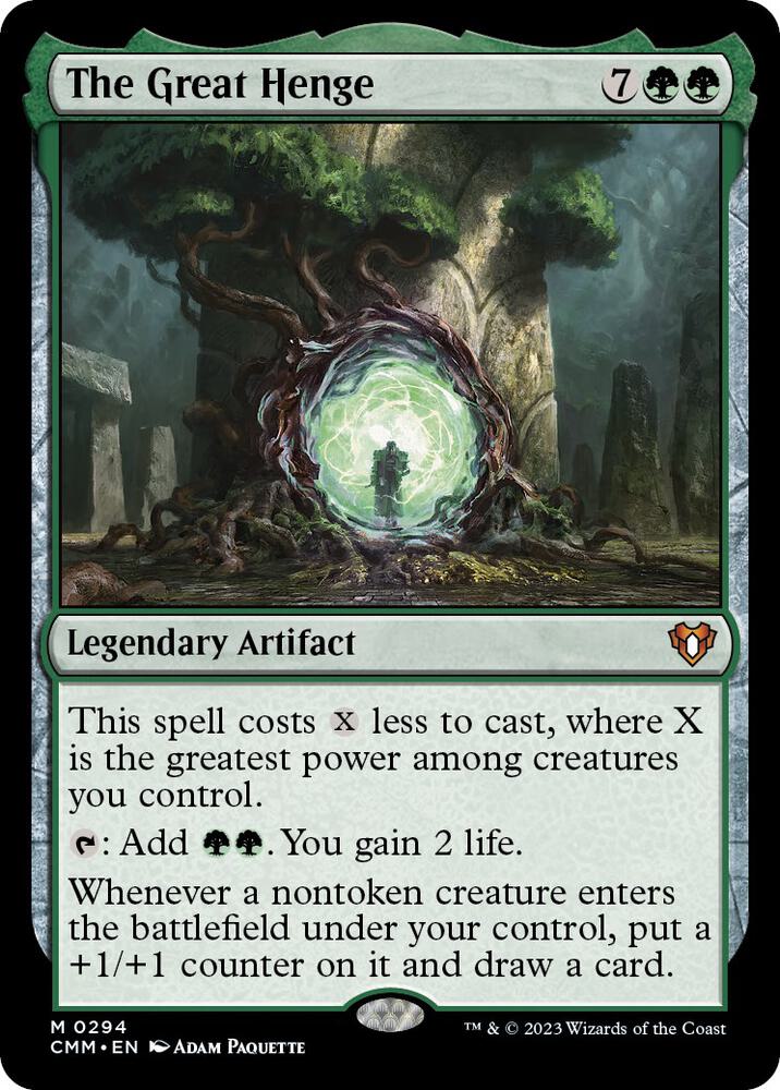 The Great Henge 294 card from Commander Masters