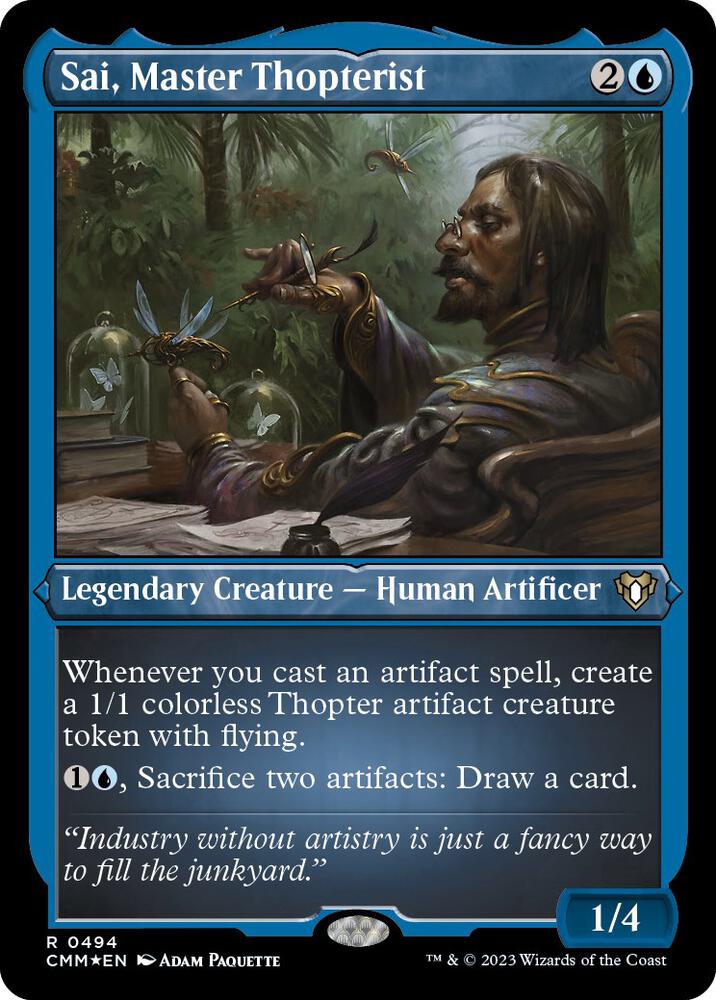 Sai, Master Thopterist (Foil Etched) 494 card from Commander Masters