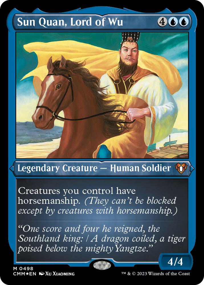 Sun Quan, Lord of Wu (Foil Etched) 498 card from Commander Masters