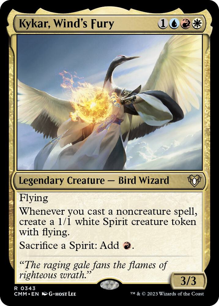 Kykar, Wind's Fury 343 card from Commander Masters