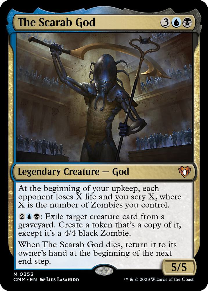 The Scarab God 353 card from Commander Masters