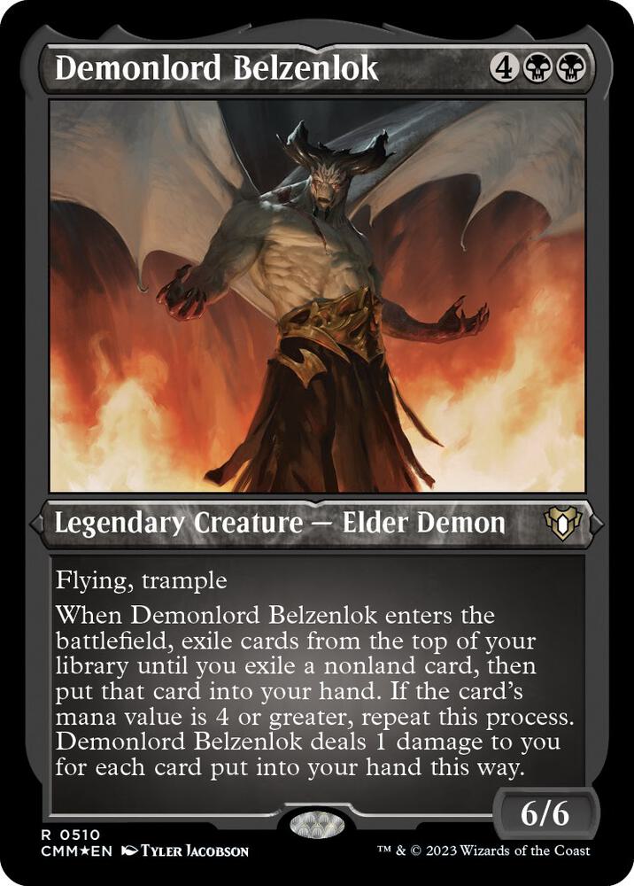 Demonlord Belzenlok (Foil Etched) 510 card from Commander Masters