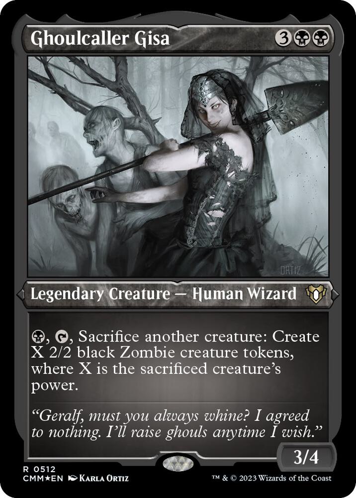 Ghoulcaller Gisa (Foil Etched) 512 card from Commander Masters