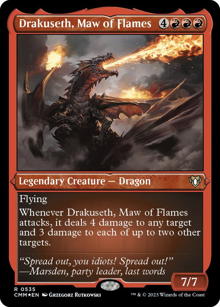 Drakuseth, Maw of Flames (Foil Etched) 535 card from Commander Masters