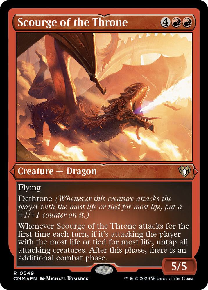 Scourge of the Throne (Foil Etched) 549 card from Commander Masters