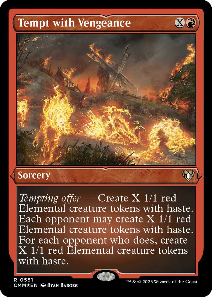 Tempt with Vengeance (Foil Etched) 551 card from Commander Masters