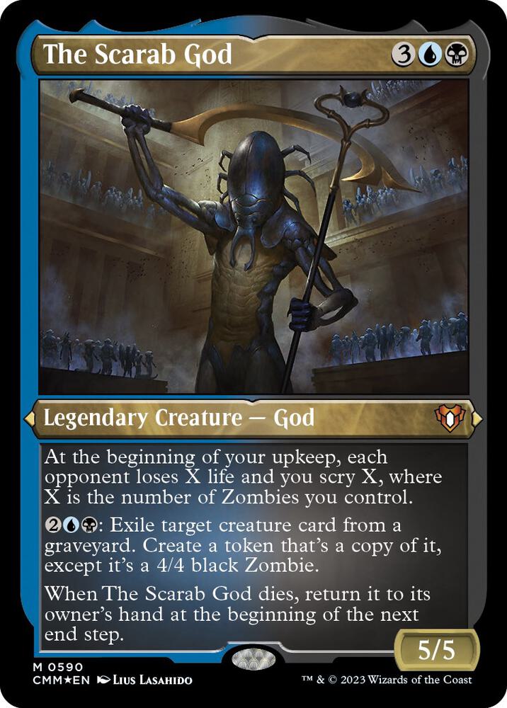 The Scarab God (Foil Etched) 590 card from Commander Masters