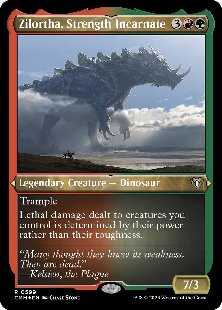 Zilortha, Strength Incarnate (Foil Etched) 599 card from Commander Masters