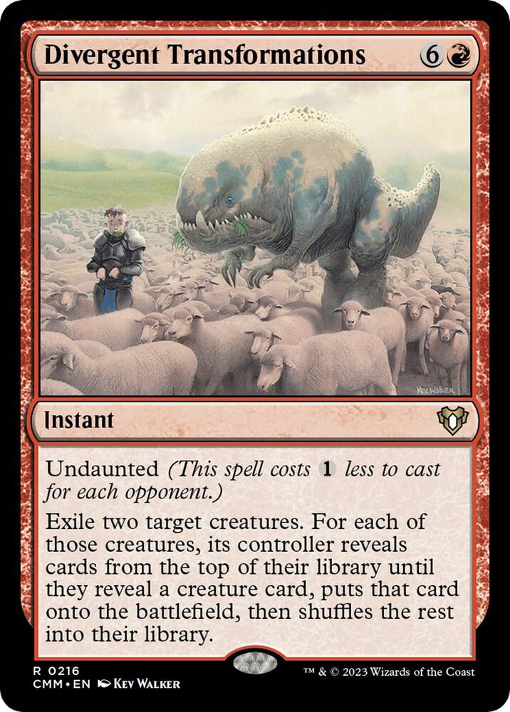 Divergent Transformations 216 card from Commander Masters