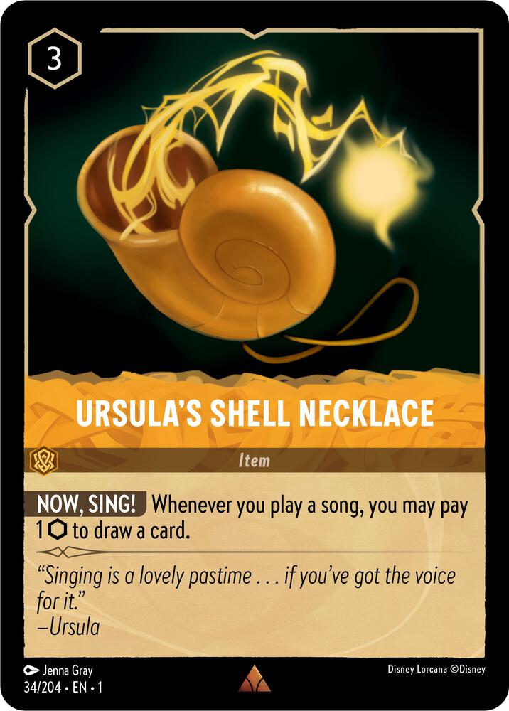 Ursula's Shell Necklace 34/204 card from The First Chapter