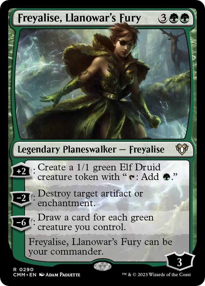 Freyalise, Llanowar's Fury 290 card from Commander Masters