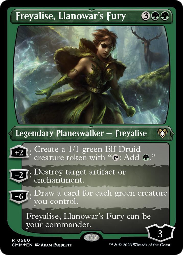 Freyalise, Llanowar's Fury (Foil Etched) 560 card from Commander Masters