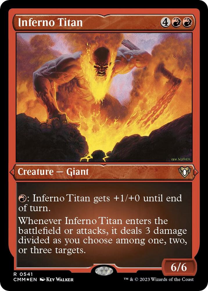 Inferno Titan (Foil Etched) 541 card from Commander Masters