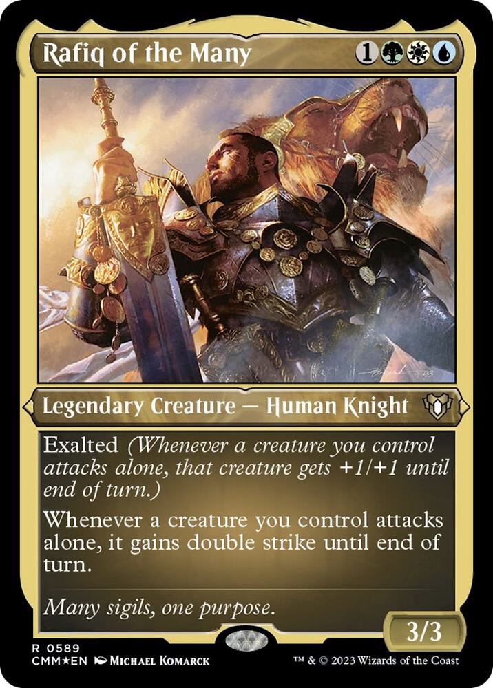 Rafiq of the Many (Foil Etched) 589 card from Commander Masters