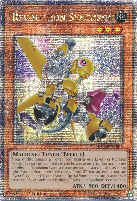 Revolution Synchron (Quarter Century Secret Rare) DUNE-EN002 card from Duelist Nexus