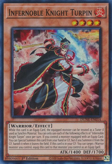 Infernoble Knight Turpin DUNE-EN014 card from Duelist Nexus