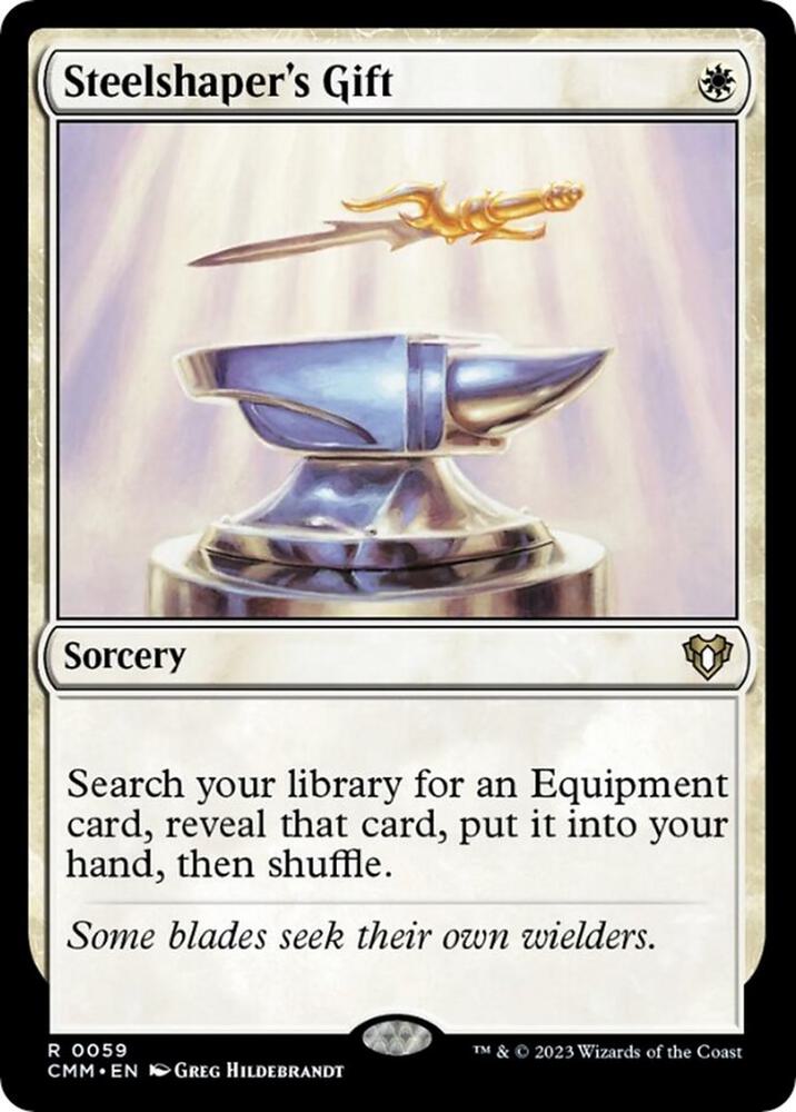 Steelshaper's Gift 59 card from Commander Masters