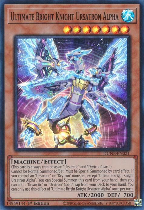 Ultimate Bright Knight Ursatron Alpha DUNE-EN021 card from Duelist Nexus