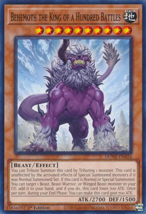 Behemoth the King of a Hundred Battles DUNE-EN024 card from Duelist Nexus