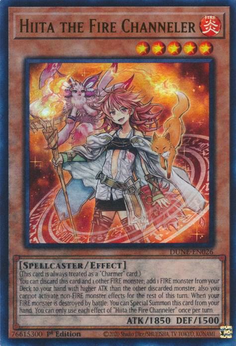 Hiita the Fire Channeler DUNE-EN026 card from Duelist Nexus
