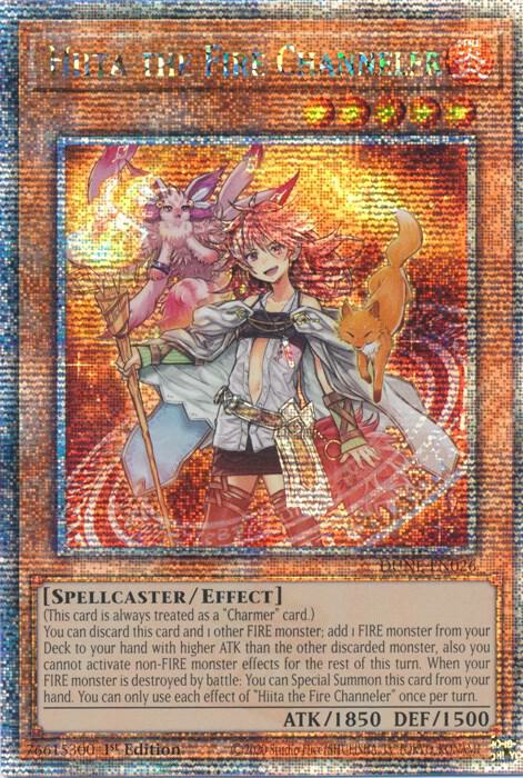Hiita the Fire Channeler (Quarter Century Secret Rare) DUNE-EN026 card from Duelist Nexus