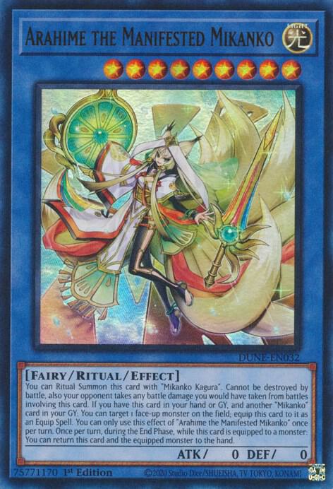 Arahime the Manifested Mikanko DUNE-EN032 card from Duelist Nexus