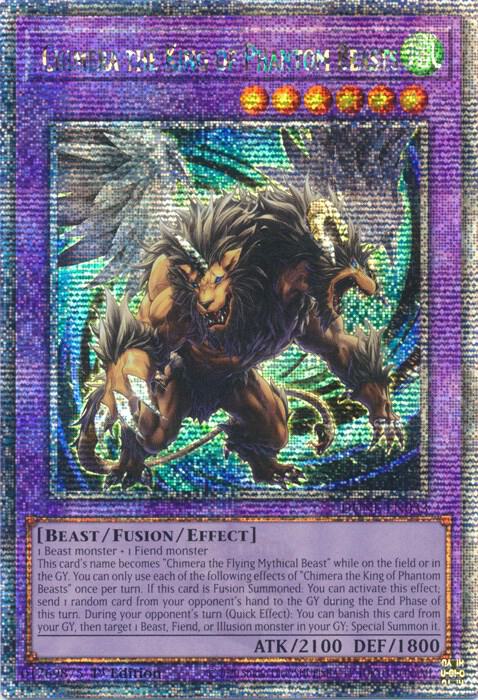 Chimera the King of Phantom Beasts (Quarter Century Secret Rare) DUNE-EN033 card from Duelist Nexus