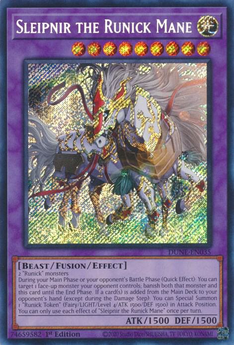 Sleipnir the Runick Mane DUNE-EN035 card from Duelist Nexus