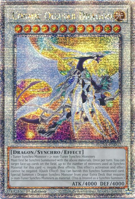 Cosmic Quasar Dragon (Quarter Century Secret Rare) DUNE-EN037 card from Duelist Nexus