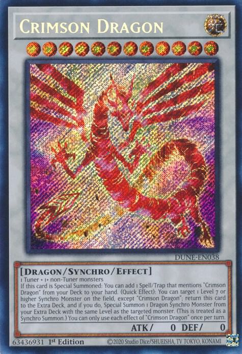 Crimson Dragon DUNE-EN038 card from Duelist Nexus