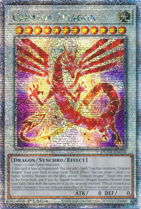 Crimson Dragon (Quarter Century Secret Rare) DUNE-EN038 card from Duelist Nexus
