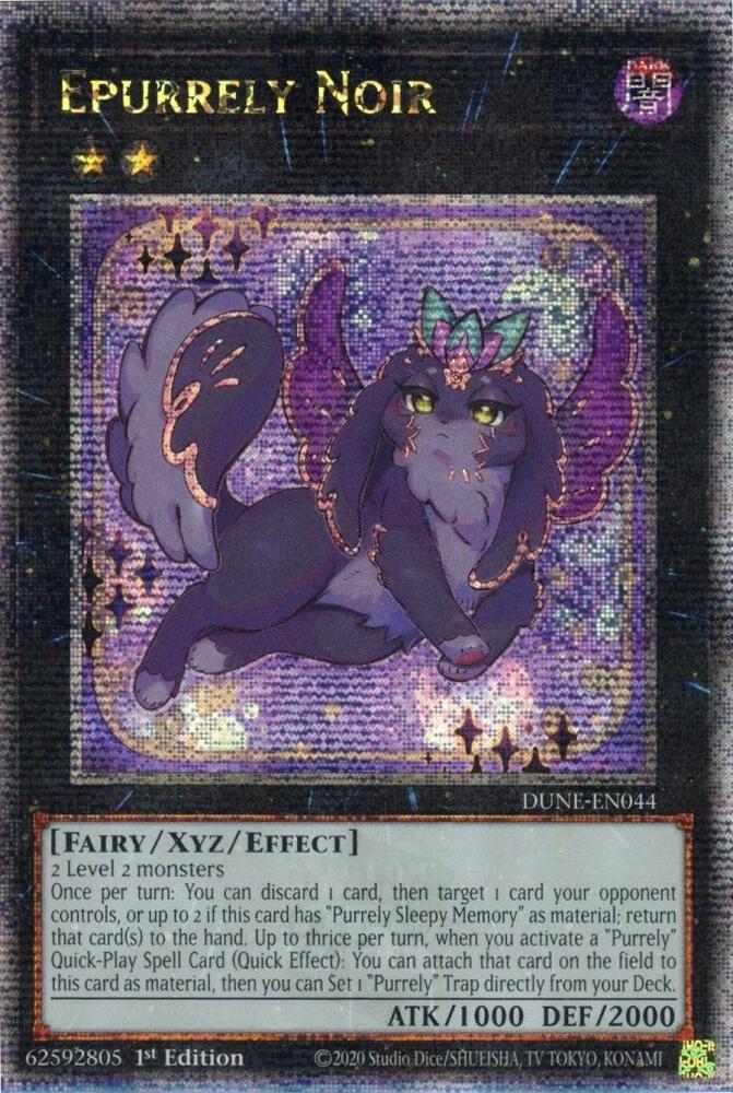 Epurrely Noir (Quarter Century Secret Rare) DUNE-EN044 card from Duelist Nexus
