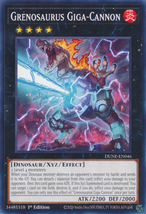 Grenosaurus Giga-Cannon DUNE-EN046 card from Duelist Nexus