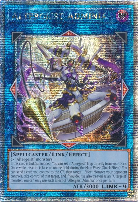 Altergeist Adminia (Quarter Century Secret Rare) DUNE-EN047 card from Duelist Nexus