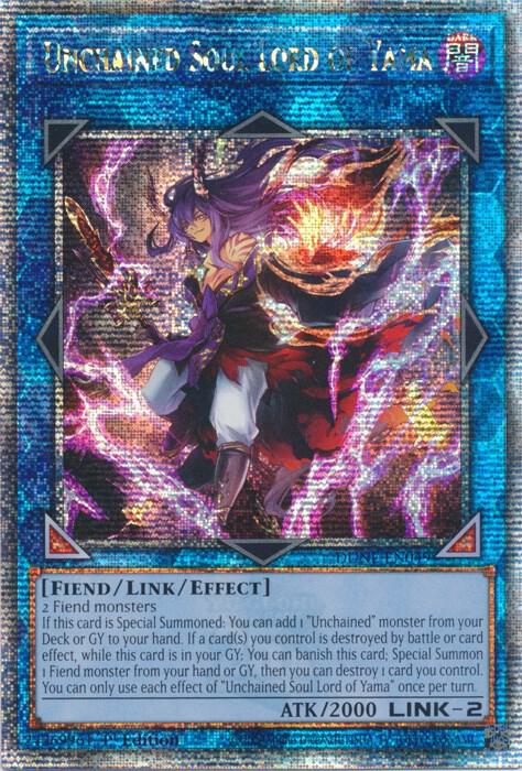 Unchained Soul Lord of Yama (Quarter Century Secret Rare) DUNE-EN049 card from Duelist Nexus