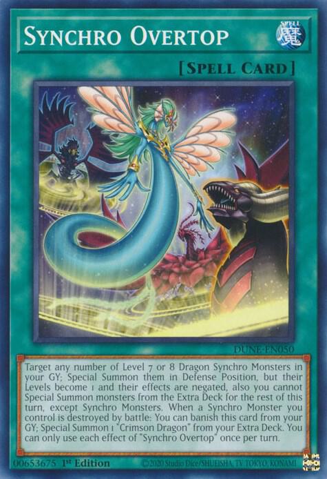 Synchro Overtop DUNE-EN050 card from Duelist Nexus