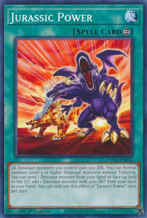 Jurassic Power DUNE-EN053 card from Duelist Nexus